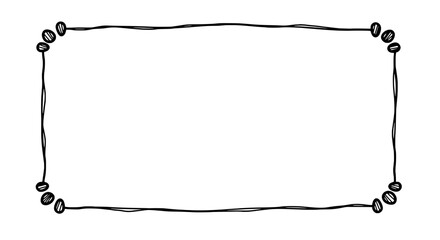 Fototapete - Hand-Drawn Frame: A simple, elegant hand-drawn frame, perfect for adding a touch of artistry and highlighting text or images.