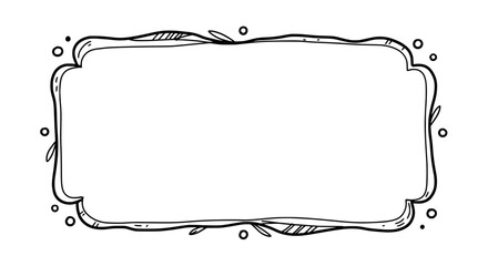 Fototapete - Elegant Frame: A delicate illustration of an ornate frame, ideal for enhancing text or images, exudes a vintage allure with its intricate design and handcrafted aesthetic.