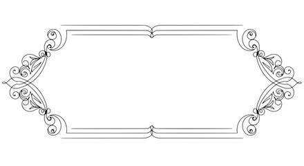 Fototapete - Elegant Frame Design: An ornate frame, perfect for adding a touch of sophistication and elegance to any design or project.