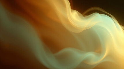 Poster - Abstract ethereal background with flowing luminous golden and teal waves