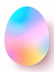 Aufkleber - Gradient Pastel Egg Shape Overlay With Soft Colors for a Calming Visual Effect Generative AI