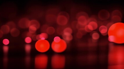 Poster - Abstract Red Bokeh Lights with Soft Focus on Dark Background for Artistic Designs