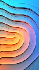 Fototapete - Abstract Gradient Fabric Texture with Folded Pleats and Shadowed Curves