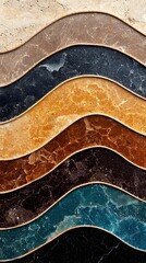 Fototapete - Abstract Pastel Wave Pattern Background