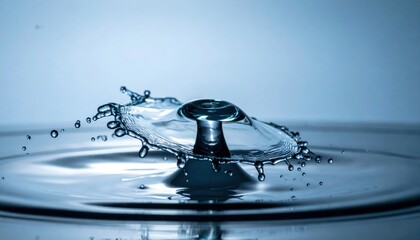 Poster - Dynamic water splash action studio setting high-resolution photograph elegant design close-up view fluid motion concept