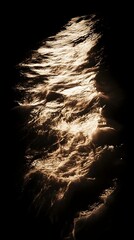 Poster - Dramatic abstract pattern in desert sand created by the powerful forces of wind and erosion over time showcasing the raw elemental beauty of the natural landscape