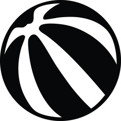 Fototapete - Vector illustration icon of a 3d black and white ball design