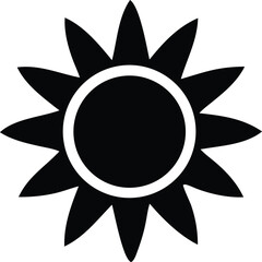 Poster - Sun and floral elements in a colorful vector illustration of abstract flower art, a summer nature design