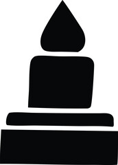 Poster - Vector illustration of a pyramid silhouette as a business symbol or technology design icon