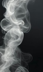 Poster - Captivating wisps of smoke swirling elegantly against a dark background