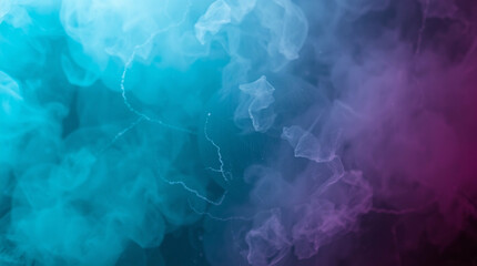 Poster - Dreamy ethereal haze of vibrant electric hues against dark gradient backdrop