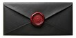 © chokdeelaw - A black envelope with a large, ornate wax seal in the center , formal invitation