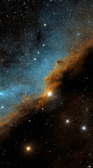 Wall Mural - Captivating view of a heavenly nebula with wiz and vibrant cosmic clouds.