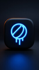 Poster - Dribbble icon on a transparent background signal ready for digital use