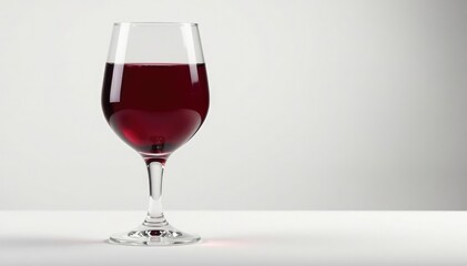 Wall Mural - Full glass of deep red wine, pristine white backdrop , full glass, wine tasting, full