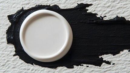 Poster - Black Ink Splatter Pattern on Textured White Paper
