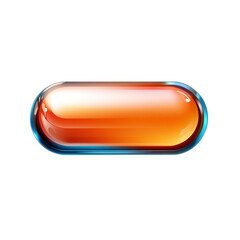Poster - Shiny Orange and Blue Button Isolated on White for Modern Web Design