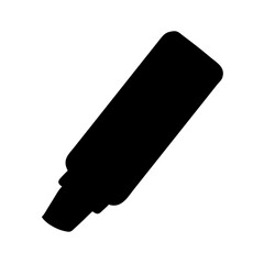 Poster - Illustration of a black marker highlighter pen stationery supply for drawing and writing tool art
