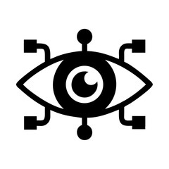 Poster - Eye vision technology security network system cyber digital surveillance connection concept icon