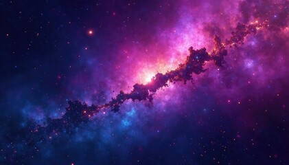 Wall Mural - stunning cosmic background, vibrant nebulae and twinkling stars , white, bright