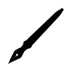 Poster - Illustration of black fountain pen writing calligraphy tool ink pen drawing design art vector image