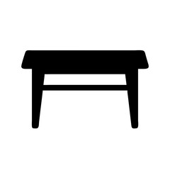 Poster - Illustration of a black table furniture design interior home decor modern simple style wood stand desk