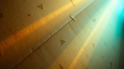 Poster - Illuminated textured surface with geometric shapes and vibrant lighting