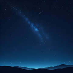 Wall Mural - A deep blue night sky background with stars. Dark blue Starry sky background, minimalist style. space stars vector illustration.