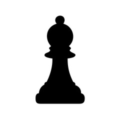 Poster - Black bishop chess piece strategy game boardgame competition intelligence sport silhouette icon vector