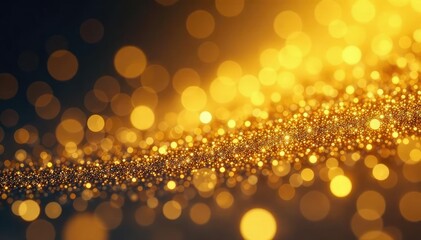 Wall Mural - close-up of sparkling gold glitter, texture and shine , shimmer, background
