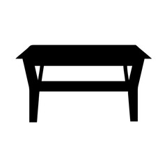 Poster - Black table furniture design illustration vector image picnic table kitchen table dining table icon