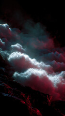 Wall Mural - flush and charcoal voicelessness ai generated dreamlike imagery