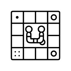 Poster - Abstract board game strategy game grid game connection game minimalist game logic game design concept