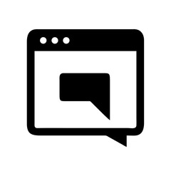 Poster - Communication message chat bubble icon vector illustration social media conversation dialog box design