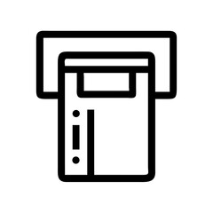 Poster - Atm machine cash withdrawal banking financial transaction payment money currency finance icon vector
