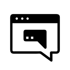 Poster - Webpage chat bubble icon message communication dialog conversation forum comment online discussion vector