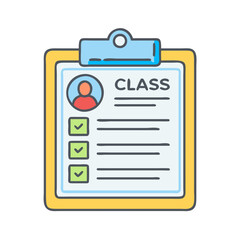 Poster - Class checklist clipboard task management education planning organization school study course list task
