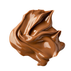 Aufkleber - Swirl of luscious milk chocolate, a tantalizing treat on a white canvas