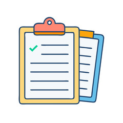 Poster - Checklist clipboard task management to do list planning organization project management document report