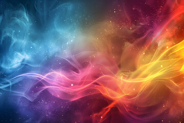 Fototapete - Vibrant abstract background with flowing waves in a spectrum of colors