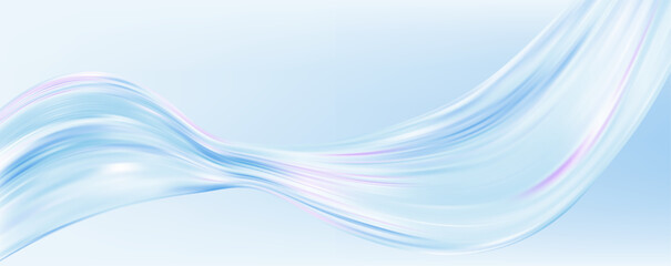 Poster - Abstract  holographic wave.Flow iridescent fluid.Dynamic spectrum ribbon.