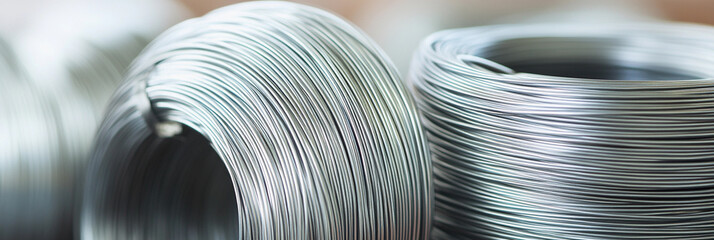 Aufkleber - Zinc wire rolls for various industrial applications and uses Generative AI