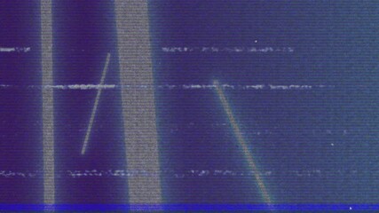 Poster - Abstract glitch pattern appearing on digital display, showing horizontal scan lines and noise