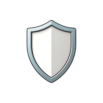 Metallic Silver Shield Icon Free PNG Download for Design Projects