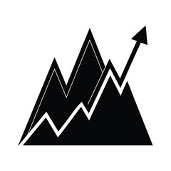 Poster - Abstract vector illustration representing financial growth achievement success progress and market upward trends
