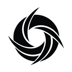 Poster - Abstract black and white swirl design creates a modern and dynamic graphic element suitable for branding and various creative projects