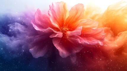 galactic flower bloom of stars and cosmic energy