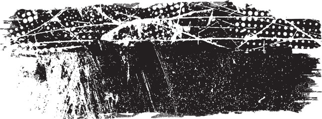 Leinwandbilder - Grunge textured banner with rough edges. Speckled texture. Overlay grunge texture . Simply place texture over any object to create grunge effect . Banner with scratched surface for your design.