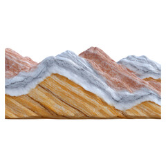 Poster - Abstract Landscape Texture with Striking Natural Marble Patterns, isolated on transparent background.