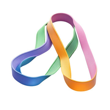 Resistance Bands isolated on transparent background .